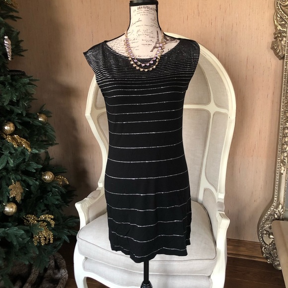 Dresses & Skirts - Express black mini dress tunic silver rhinestone